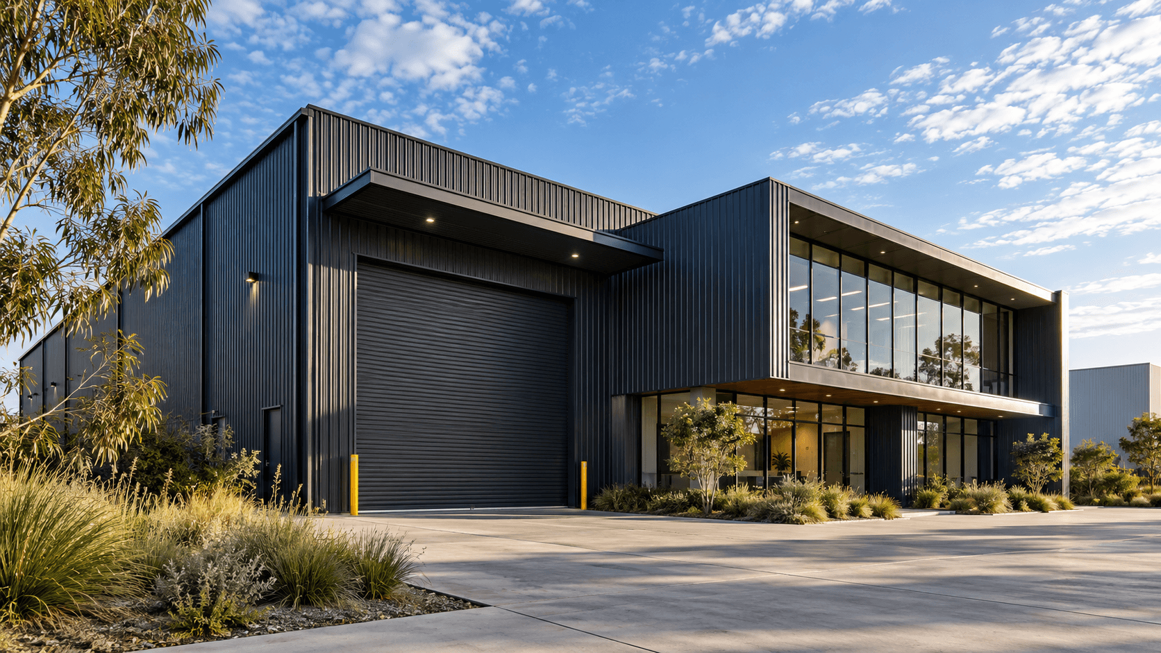 Illustrative contemporary warehouse